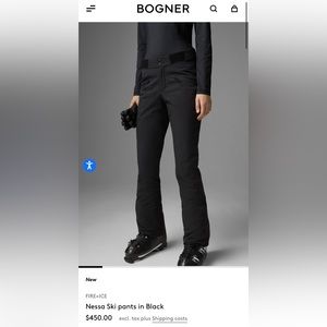 Bogner Black Boot Cut Ski Pants